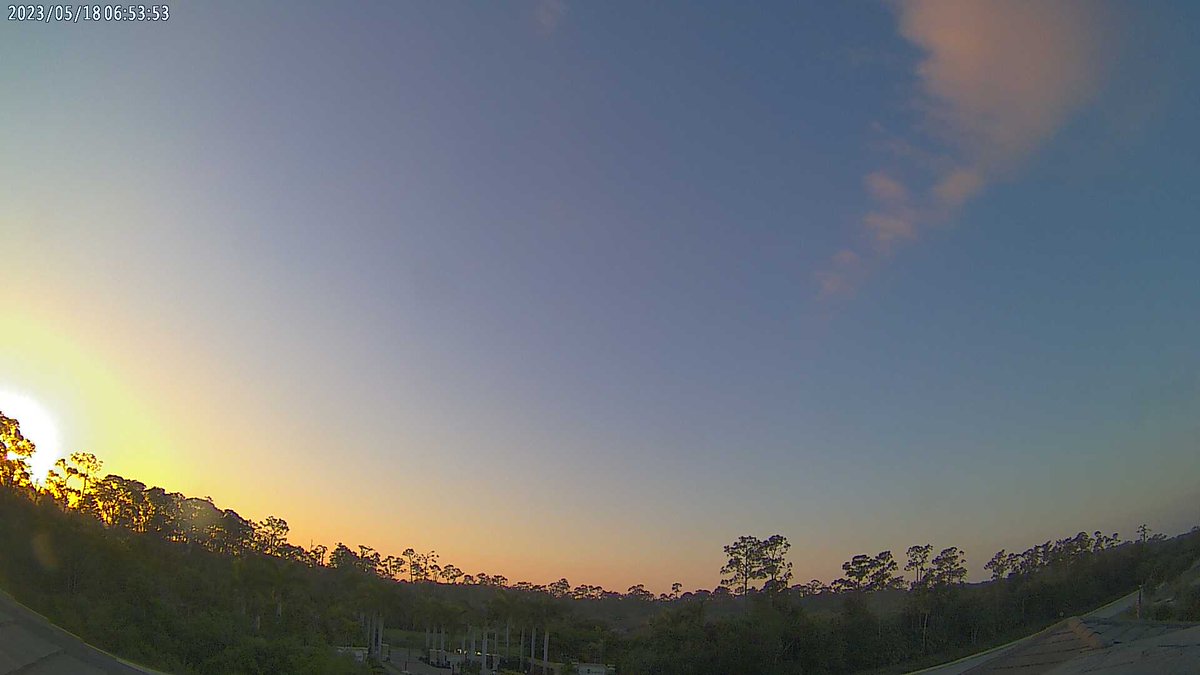 Estero Fire Rescue at sunrise and it's 72.6 F.
