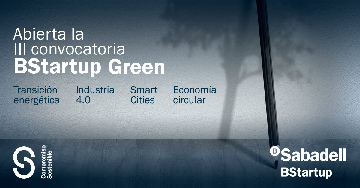 BStartup: .<a href="/BStartup/">BStartup</a> del <a href="/BancoSabadell/">Banco Sabadell</a> lanza la III convocatoria #BStartupGreen para invertir en startups de #SostenibilidadAmbiental. 🌱
Si tienes un proyecto en fases pre-seed o seed, inscríbete aquí: bit.ly/41kq1Oa
