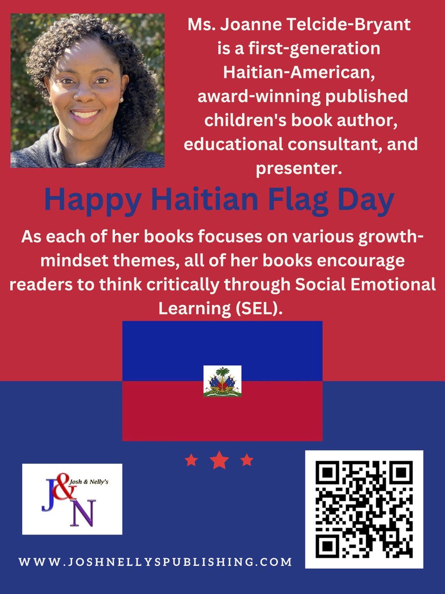 Celebrating #HaitianFlagDay 2023 🇭🇹❤️ #JoshNellysPublishing.com #Caribbean #ChildrenBooks #CaribbeanAuthors