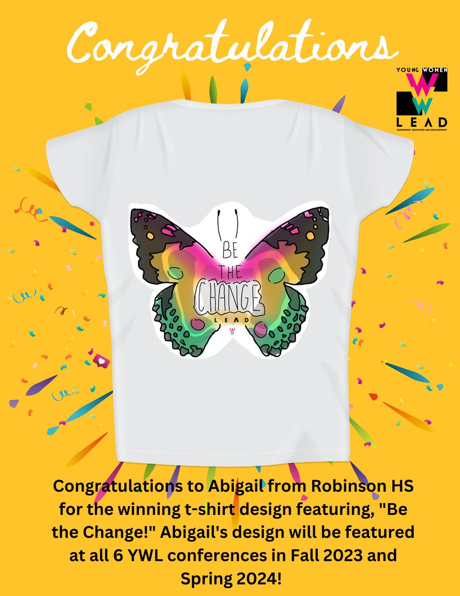 YoungWomenLEAD's tweet image. #YWL #TSHIRTCONTEST #GIRLPOWER #GIRLSTRONG #CONGRATULATIONS