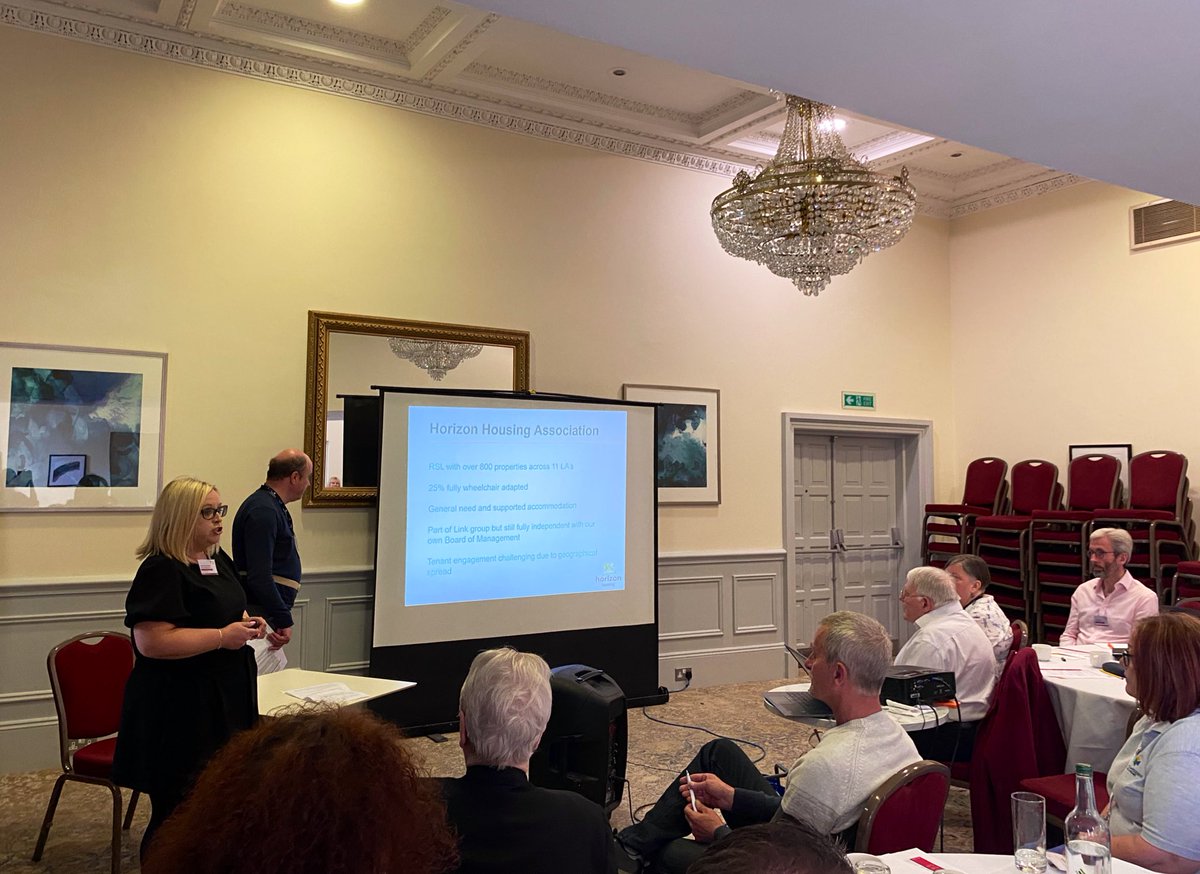 TIS (@tisscotland) on Twitter photo Great to hear from Christina Johnstone – Housing and Communities Manager at <a href="/Horizon_Housing/">Horizon_Housing</a> and Andrew Perry – Resident Improvement Group Member at Horizon, about their Customer Service Standards. Fantastic to see the positive impact of this on tenants.👍
#TISMemberGathering Great to hear from Christina Johnstone – Housing and Communities Manager at <a href="/Horizon_Housing/">Horizon_Housing</a> and Andrew Perry – Resident Improvement Group Member at Horizon, about their Customer Service Standards. Fantastic to see the positive impact of this on tenants.👍
#TISMemberGathering