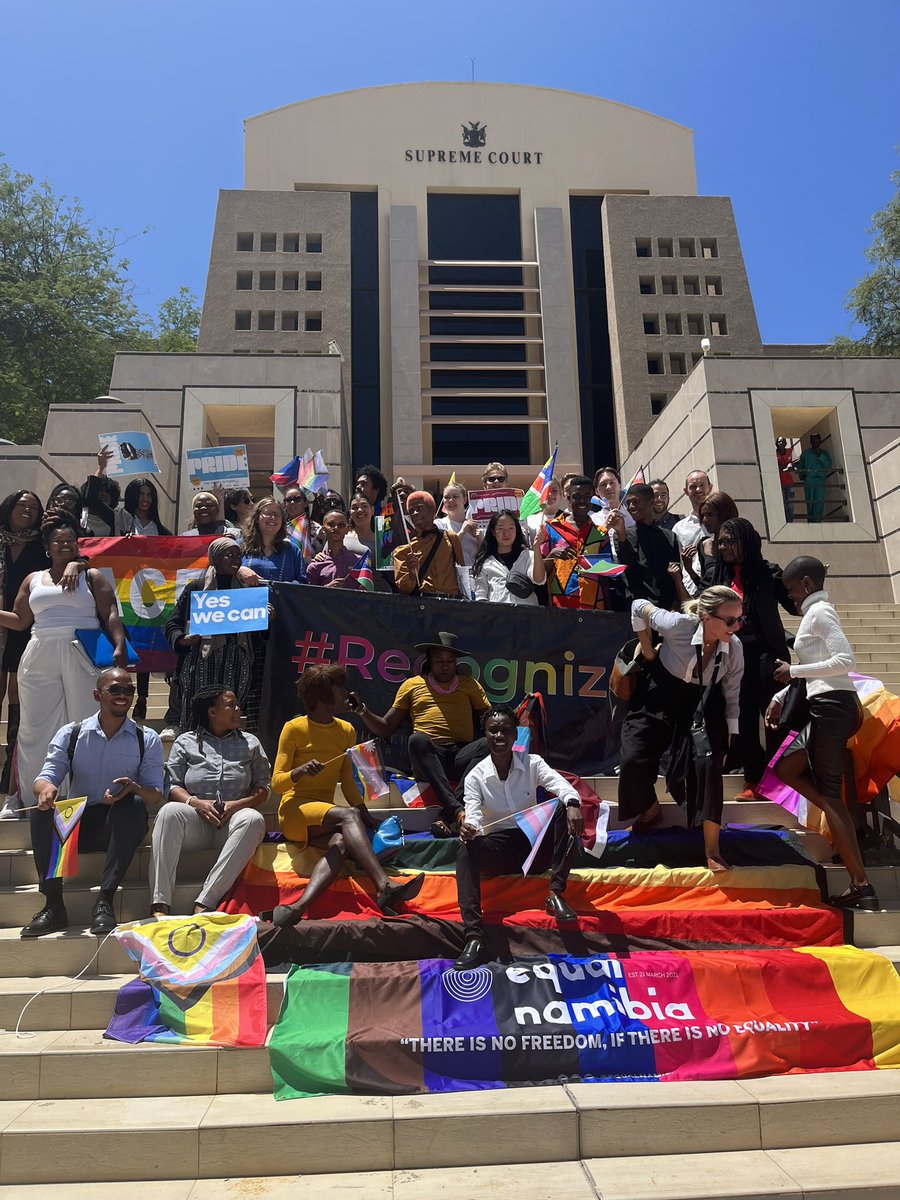 Good morning, From Africa’s second country to recognized same-sex marriages concluded abroad: Namibia- land of the brave and home of the Born-FREE. Dear Queer child, go take up space and love FREELY. This is what democracy looks like. #OmashengeOvanhu 🏳️‍🌈🇳🇦🏳️‍⚧️