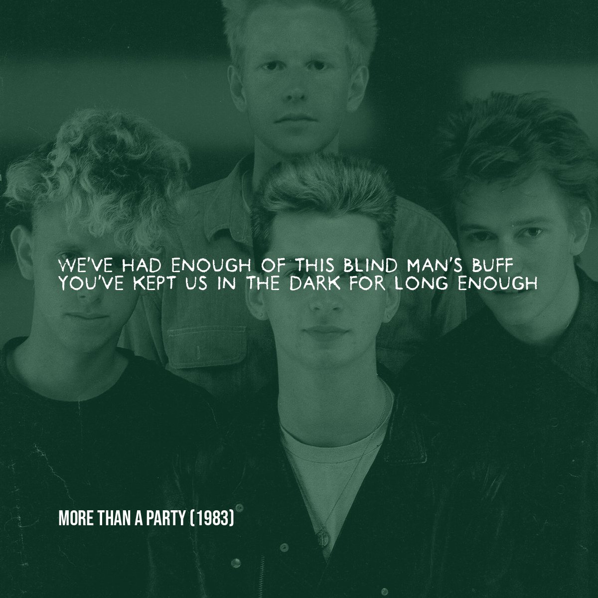 dm_stripped's tweet image. We've had enough of this blind man's buff
You've kept us in the dark for long enough

More Than a Party (1983)