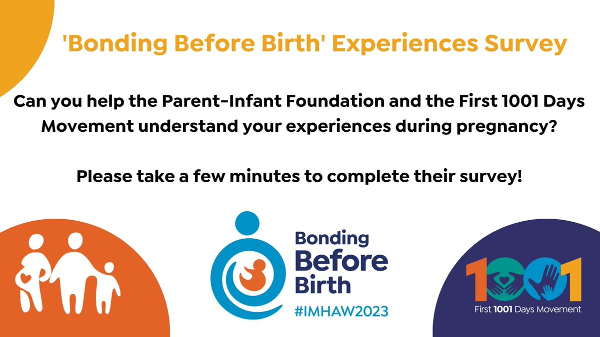 📢Last chance to help with our survey! Closing Mon 22/5!

Please help us reach mums of children 0-4 &amp; understand more about antenatal care &amp; how mums were introduced to the process of bonding with their baby. Can you take a few mins to help? Pls RT 🙏 
👉bit.ly/44ar1WI