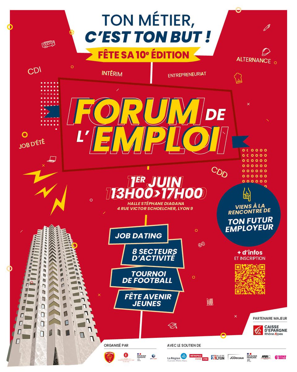 LyonLaDuchere's tweet photo. #TMTCB23 Viens à la rencontre de ton futur employeur ! 🧳

Rendez-vous le 1ᵉ juin avec 𝟏𝟔𝟎 𝐞𝐧𝐭𝐫𝐞𝐩𝐫𝐢𝐬𝐞𝐬 𝐞𝐭 𝐬𝐭𝐫𝐮𝐜𝐭𝐮𝐫𝐞𝐬 qui orientent, forment et recrutent avec plus de 250 offres 🤩

Info’ &amp; inscriptions 🔗 https://t.co/fGIEuWDvBN https://t.co/t3OFi8YYTG