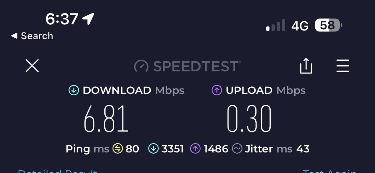 My chorus ONT died, so having to rely on mobile data for the time being. Unfortunately, even after logging issues many times over last couple years, <a href="/onenzofficial/">One New Zealand</a> has failed to make any improvement to my service. Best i get from street in front of my Mt Eden house - appalling :(
