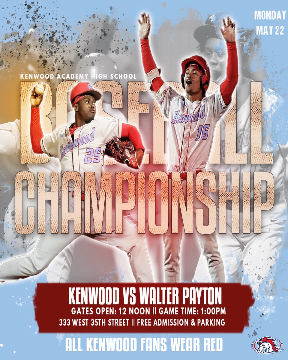 BRONCO NATION‼️ For the FIRST TIME IN SCHOOL HISTORY our baseball team has advanced to the CITY CHAMPIONSHIP🔥

‼️ITS A RED PARTY‼️

Come cheer us on and let’s end the year strong as we #WinOnBlackstone 🤩