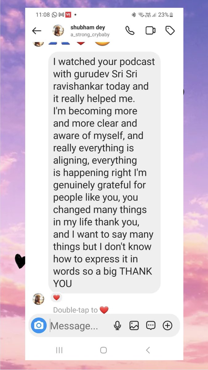 I started my podcast with the sole intention of cutting through the noise and delivering accurate information to help people make informed decisions and positive feedback like this reinforces my sense of purpose.

It was a great honor to have Gurudev <a href="/SriSri/">Gurudev</a> as a guest and