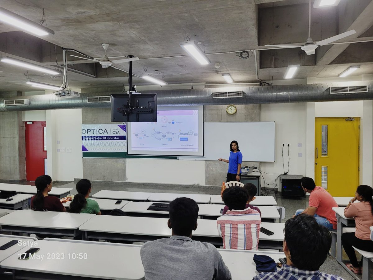 OpticaChap43730's tweet photo. Happy to share that IITH OPTICA student chapter is organized an offline In-house symposium  on 17th May 2023 (Wednesday) as part of the International Day of Light. On this occasion the students learnt about various aspects of Light through an engaging presentation and games. https://t.co/HAHbV7ly1e