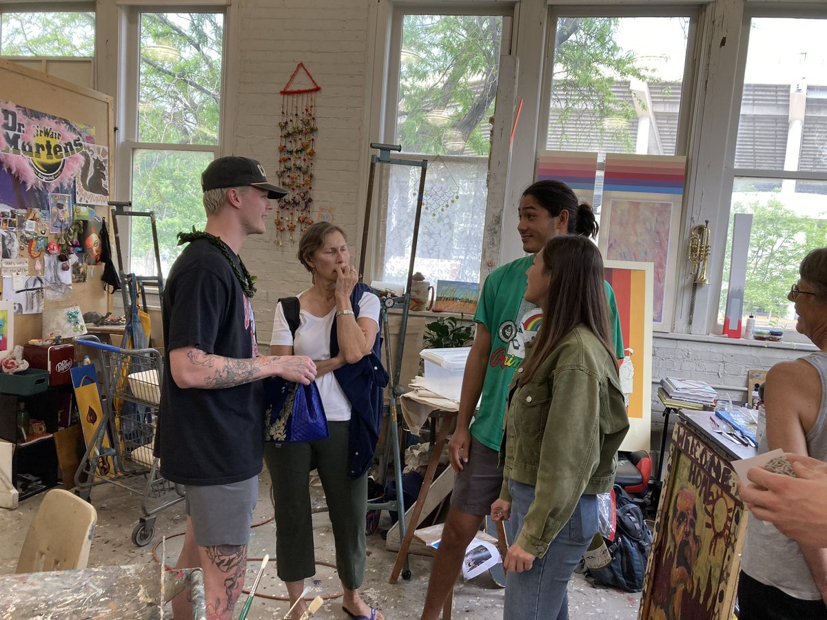 N_barber44's tweet photo. Graduating this Saturday, surrounded by friends and family all while making funky artwork. The sleepless nights were worth it… mostly. https://t.co/dRrg67norF