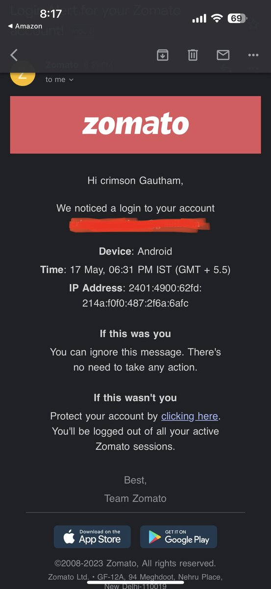 GauthamShetty1's tweet photo. @zomatocare Kindly take action https://t.co/OMlFaj5dr5