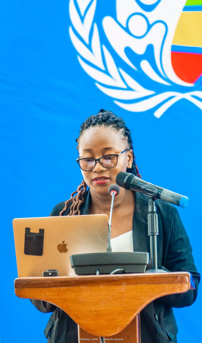 YUNA_Tanzania's tweet image. Next up we had a welcoming remarks from the Chairperson of YUNA Tanzania, Ms. Hortencia Nuhu.

#yunatz #timun23