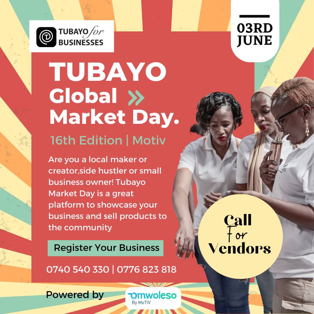 The highly anticipated #TubayoMarketDay is just a few weeks away, and we want YOU to be part of the excitement! 🎉🛍️ 

Showcase your unique products, share your delicious treats. 

Don't miss this opportunity to connect with a vibrant community and make a splash!