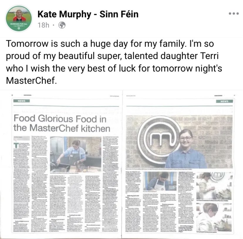 JeanMeslier1729's tweet photo. Going for a family double!!😄 Ádh mór to my colleague #KateMurphy in todays #LE2023 in Crotlieve 🗳️ & her daughter Terri competing to be #Masterchef 🧑🍳 👏🏻👏🏻 https://t.co/H29UwYEL1P