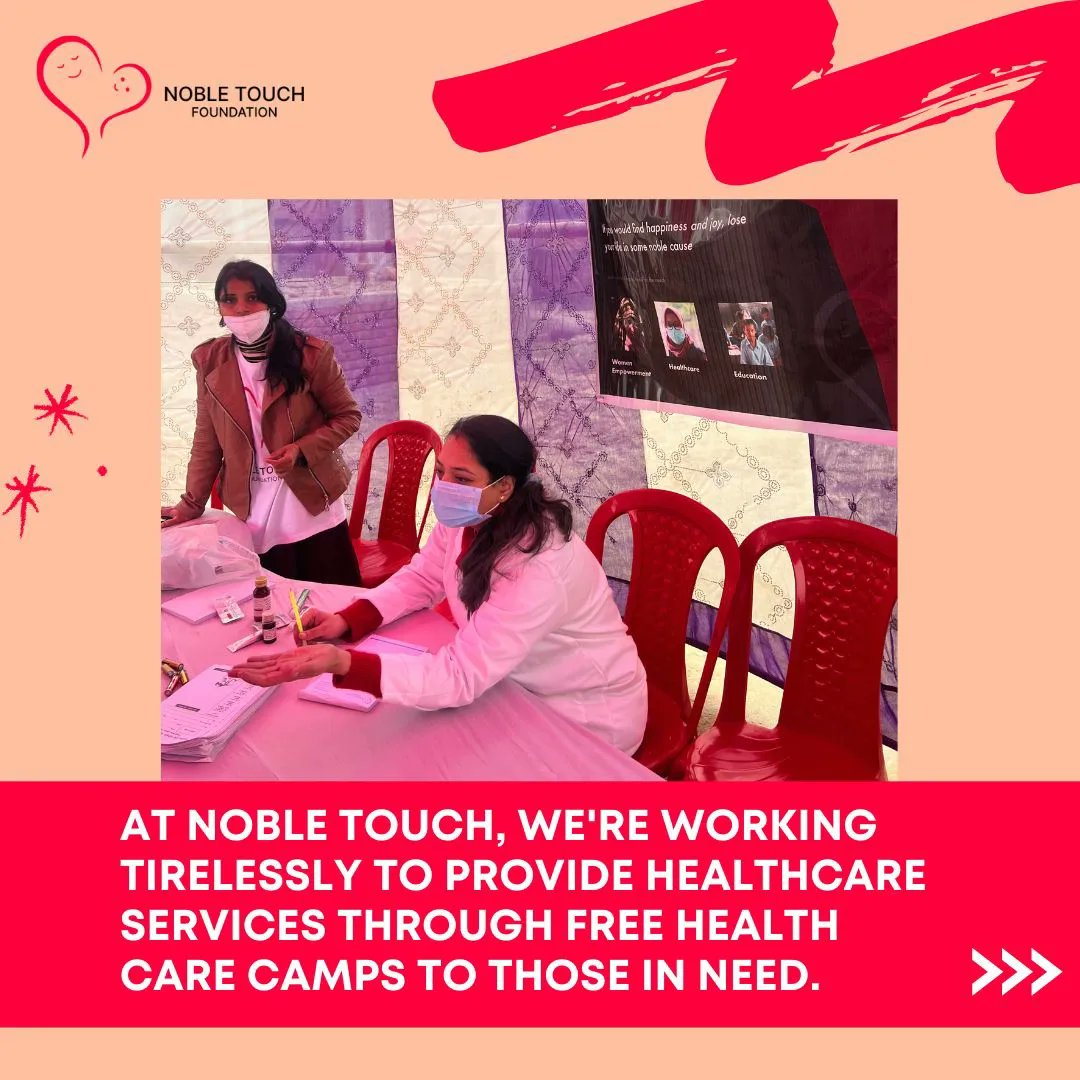 Noble Touch works tirelessly to provide healthcare services to the underprivileged, ensuring that no one is left behind.

#HealthcareForAll #NobleTouchFoundation #AccessToHealthcare #SaveLives #TransformCommunities #DonateForHealthcare #HealthcareMatters #HealthcareEqual