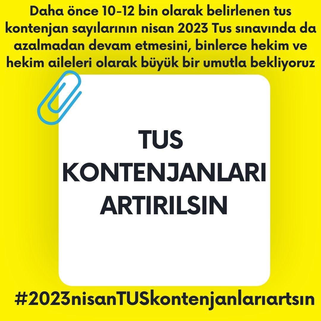 <a href="/drfahrettinkoca/">Dr. Fahrettin Koca</a> Gönlümüz sağlıkta, gönlümüz önümüzü de görebilmekte #artıkTUSkontenjanlarıaçıklansın12bin kontenjan müjdesi bekliyoruz sayın bakanım <a href="/drfahrettinkoca/">Dr. Fahrettin Koca</a> <a href="/RTErdogan/">Recep Tayyip Erdoğan</a> <a href="/SbhttnAydin/">Sabahattin Aydın</a> <a href="/saglikbakanligi/">T.C. Sağlık Bakanlığı</a> <a href="/sbuedutr/">Sağlık Bilimleri Üniversitesi</a> <a href="/sagliklicozum/">T.C. Sağlık Bakanlığı Sağlıklı Çözüm</a> <a href="/YuksekogretimK/">Yükseköğretim Kurulu (YÖK)</a> <a href="/OSYMbaskanligi/">ÖSYM</a> <a href="/bestepe/">TC Beştepe</a> Kontenjanlar açıklansın