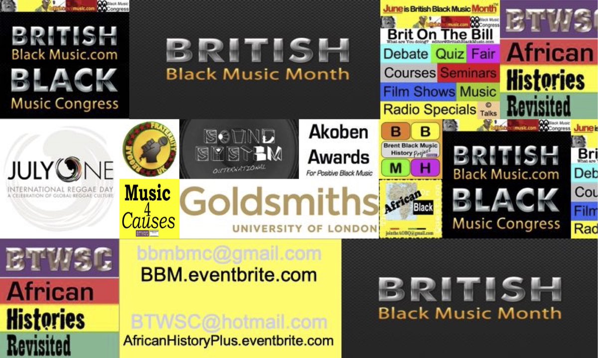 British Black Music Month June-July International Reggae Day UK July 1 >> bit.ly/BBMBTWSCEvents @soulsurvivormag @AbenaKJohn @The_BMC_UK @aaroncohenwords @elliscashmore @DrLezhenry @makeitplainorg @CasparMelville @DecoloniseGeog @FajemisinSimon @Reggie_Styles @_SaritaMalik