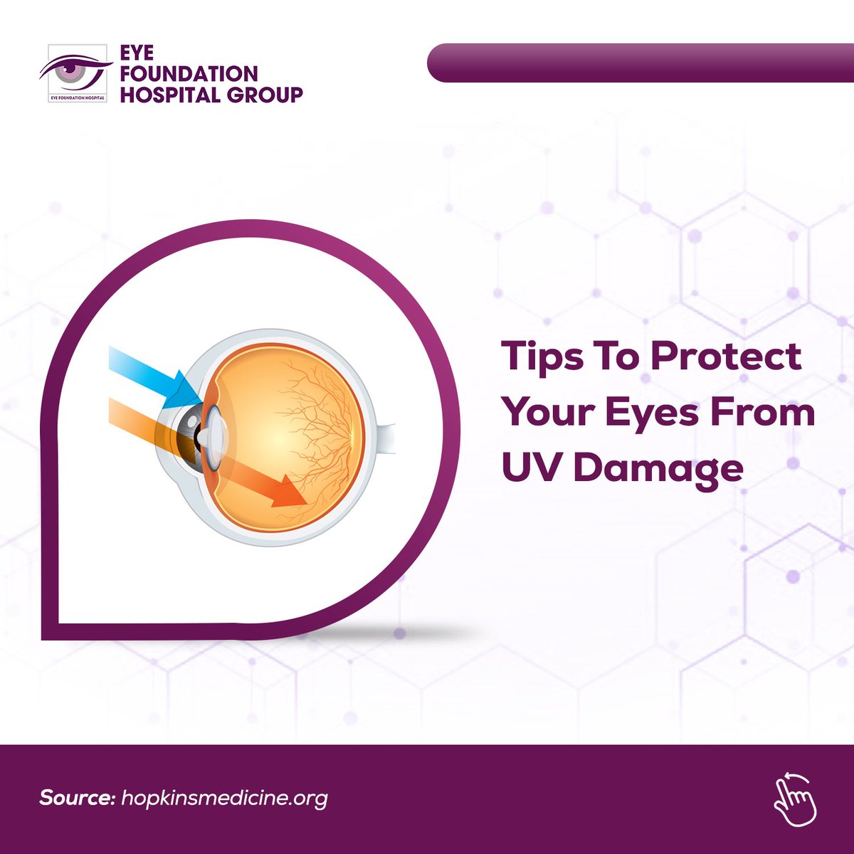 eyefoundationng's tweet photo. UV damage can be a major cause of vision loss.

Here are a few tips to protect your eyes.

#uvdamage #eyesafety #eyehealth #eyetips #protectyoureyes #eyedoundationhospitalng https://t.co/dRpRfqpR0S