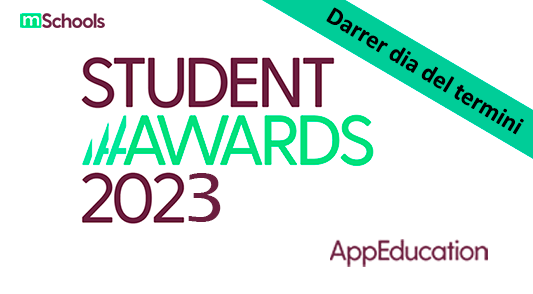 xtec's tweet photo. 📢 Avui és el darrer dia per participar en l'#AppEducation dels #mSchoolsStudentAwards2023. Reviseu la informació i presenteu els vostres projectes!
📅 Fins al 18 de maig.
🔗 https://t.co/obAvc7o4CO
#AlsCentres https://t.co/VpAzTnXvGd