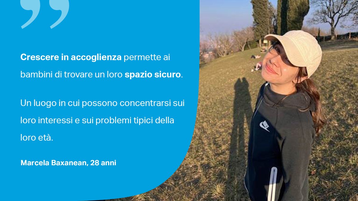 SOSitalia's tweet photo. Nel #careleaversday @Mar_Bax  racconta la sua esperienza di accoglienza nel #VillaggioSOSdiTrento. Oggi è formatrice per la ns Organizzazione, che supporta il percorso verso l’autonomia di ragazzi e ragazze che non possono contare sul supporto della loro famiglia per crescere. https://t.co/ifPktPhg9N