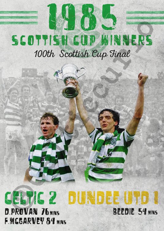 🗓️ On This Day - 18th May 1985 :

We won the Scottish Cup  defeating Dundee Utd 2-1🏆 

▪️ 100th Scottish Cup Final  

▪️ Frank McGarvey & Davie Provan goalscorers ⚽️

▪️ The McStay brothers create history by winning the Cup together in the same team 🍀