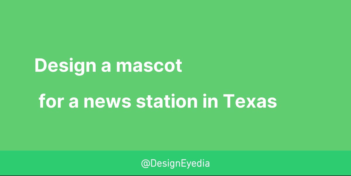 DesignEyedia's tweet photo. Design a mascot  for a news station in Texas #design #ideas #designeyedia https://t.co/oIJqVJGxtk
