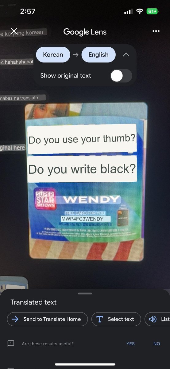 Chloasma's tweet photo. ..Please explain Google translate and Bixby? πππ
#Wendy
#LikeWaterAlbum https://t.co/aN3fQPIDub
