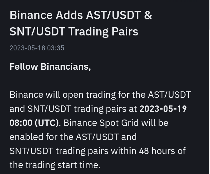 sheldonDefi's tweet photo. 🚀 #binance adding finally the $USDT ⚡️ pair on $AST ( @airswap ).

I think it's time for a nice thread on why AirSwap is one of the most serious project on the #DeFI space (with a working product and already generating fees 💸💸!) https://t.co/PDqbDheSNX