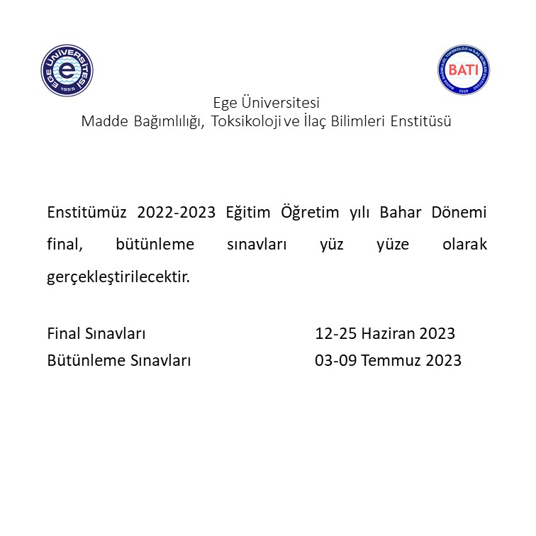 Enstitümüz öğrencilerine duyurulur.