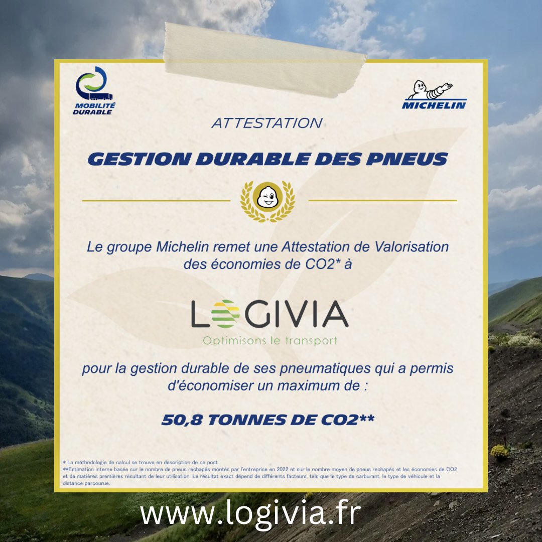 🍀 ÉcoLogivia 🍀 
Nous nous engageons chaque jour pour diminuer l’impact écologique des flux que nous transportons 😊 et ça, c’est bon pour la planète 🌍🔝👍