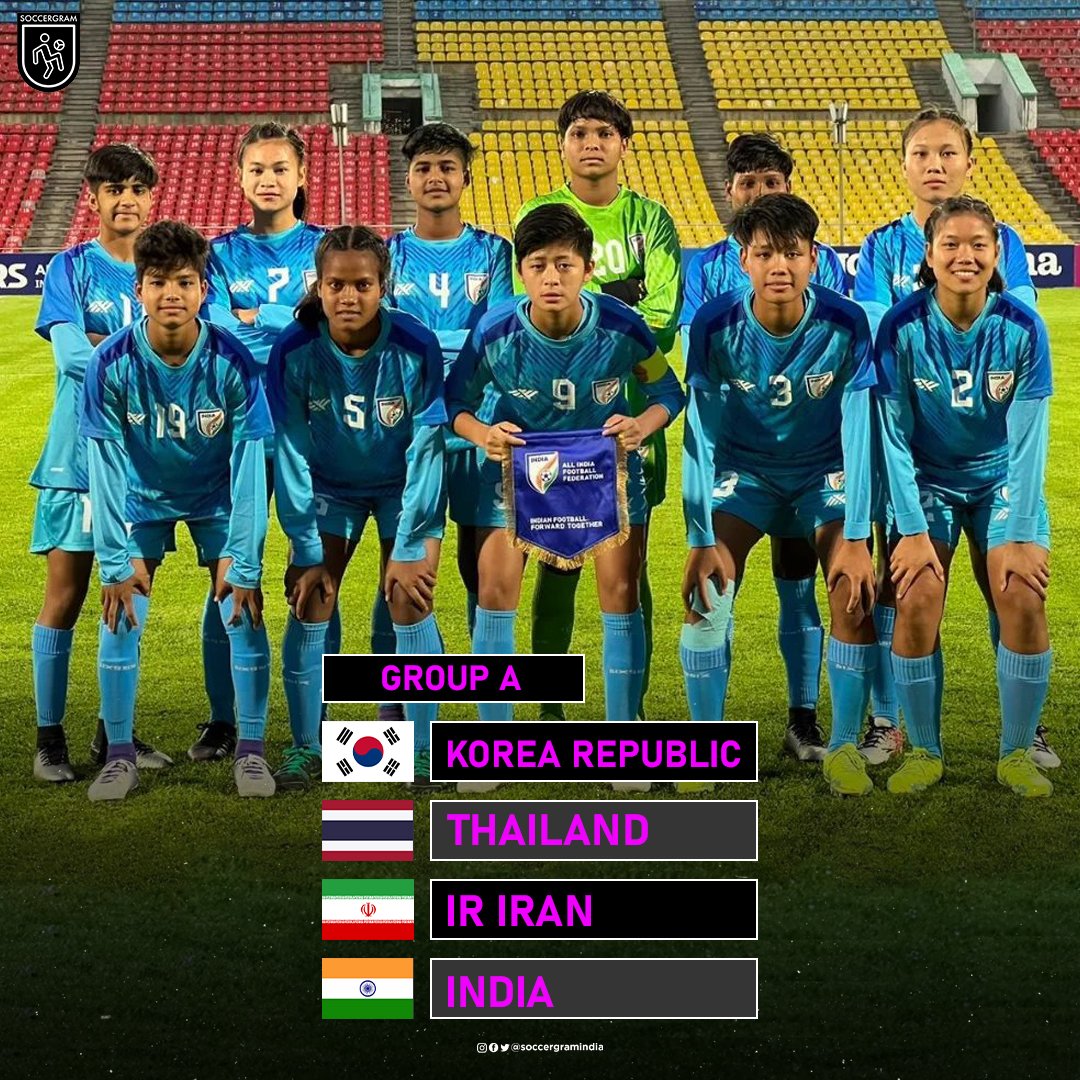 India U17 Womens team are in Group A for the AFC U17 Asian Cup qualifiers Round 2. 🇮🇳 ✅️

#BlueTigresses #IndianFootball