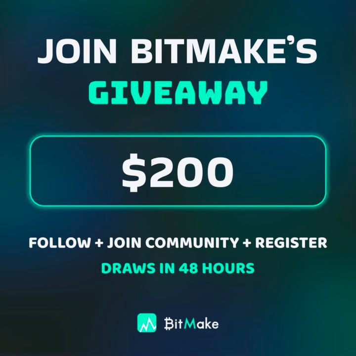 $200 GIVEAWAY • ENDS IN 48 HOURS 🏵️

($100)
- RT &amp; Follow @BitMakeOfficial

($100)
- Join TG t.me/BitMakeEN &amp; Complete tasks at: gleam.io/competitions/8…

--
#USDT #Rewards will be credited to winners' #BitMake's account and ready to use.

#Airdrop #giveaway #BitMake