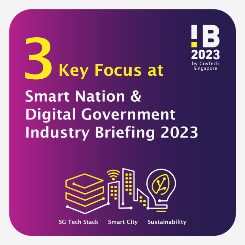 GovTechSG's tweet photo. Less than a week to #SmartNationIB!
Don't miss the chance to hear about the Government's #digitalisation plans and partnership opportunities with the #ICT industry.
#SGTechStack #Sustainability #SmartCity