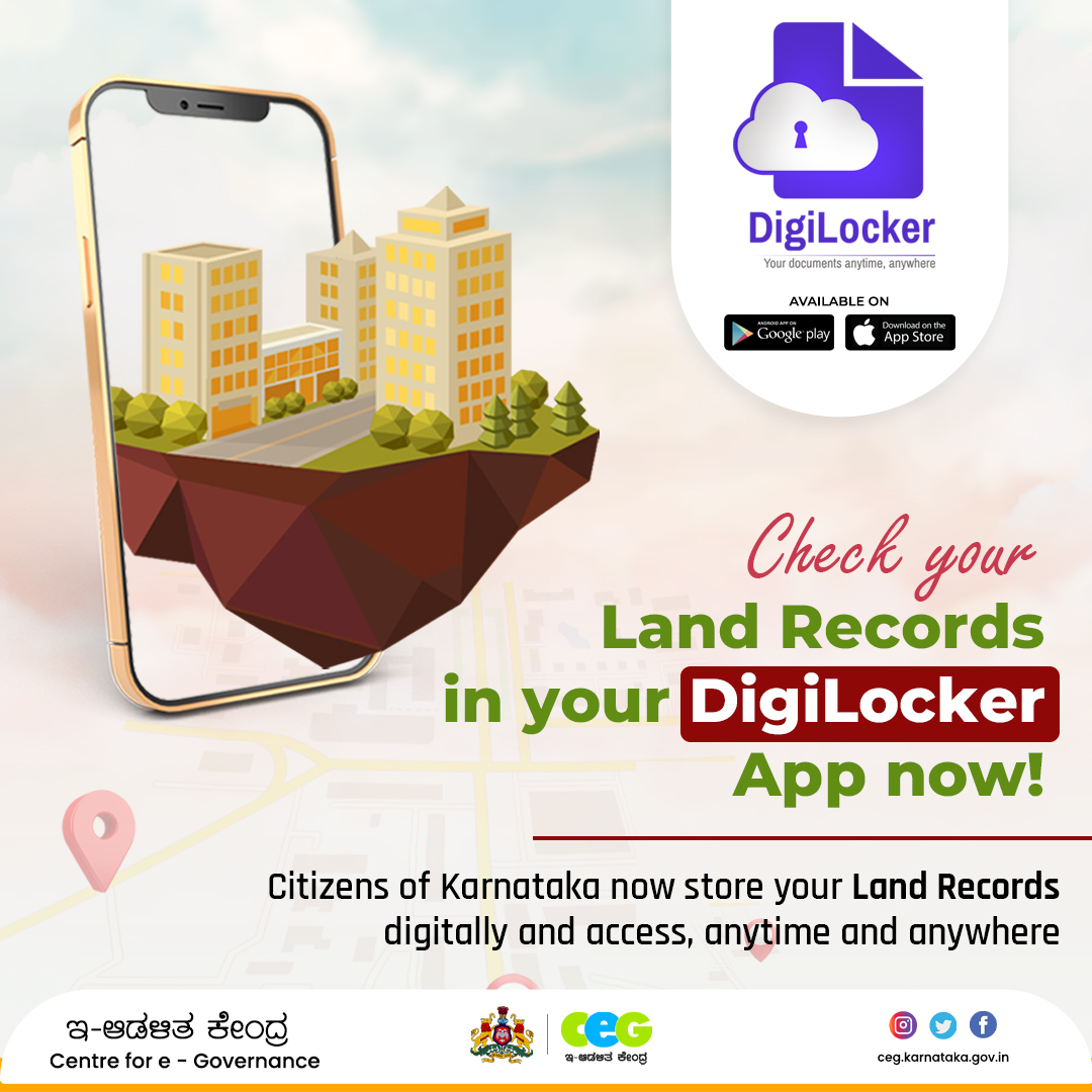 ceg_karnataka's tweet image. Your land records are now available in DigiLocker app!  

Follow us for more such information and updates about projects like DigiLocker handled by Centre for e-Governance.  

Download the app from Playstore at play.google.com/store/apps/det…

#DigiLockerapp