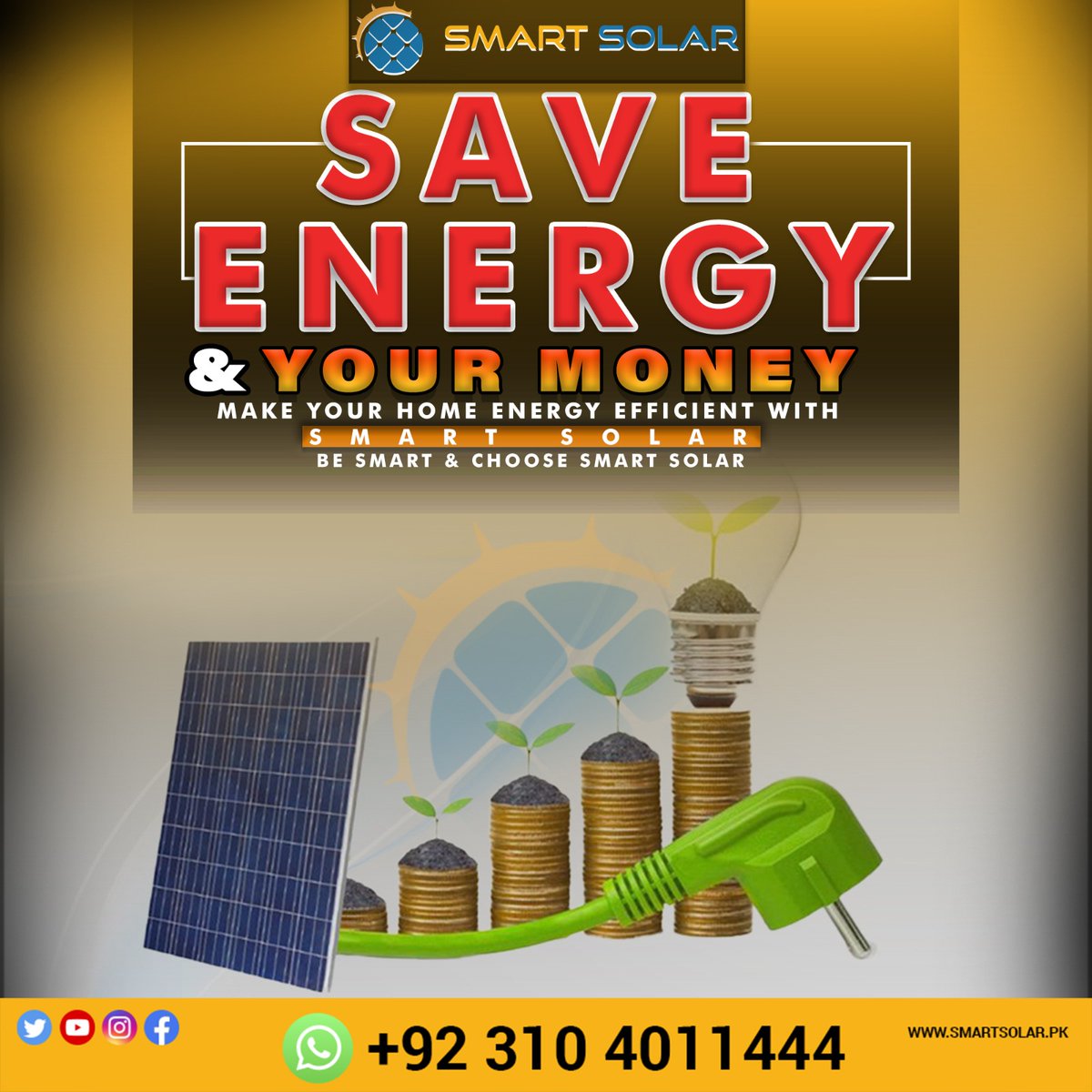 Save Costs with Solar System!  Renewable Energy Solutions for Residential users. 
For more details please contact 0311-4011444
 #SmartSolar #Solar #SolarPanels #SolarBatteries #SolarInverters #SolarInstallation #SolarHeater
