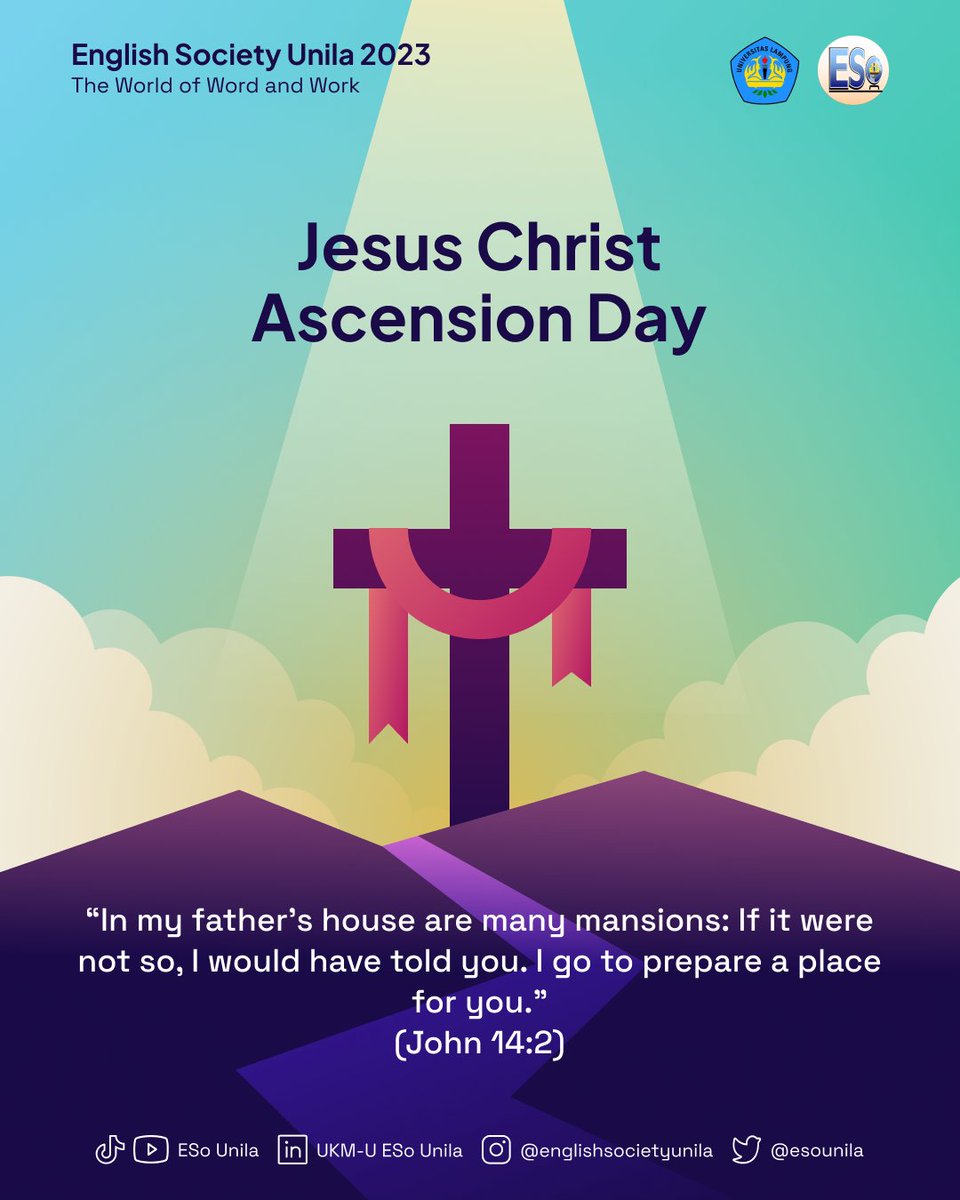 Happy Jesus Christ Ascension Day!

“In my father’s house are many mansions: If it were not so, I would have told you. I go to prepare a place for you.” (John 14:2)

May this day remind us of the power of faith and bring peace upon us all ✨