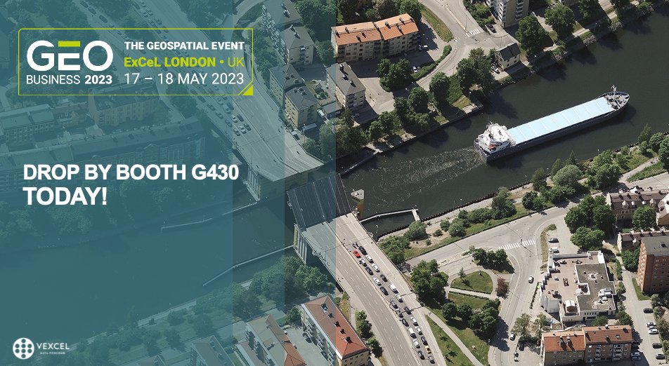 Last day at #GeoBusiness 2023! Don't miss your chance to see our latest #aerialimagery and #geospatialdata products up close and get your questions answered by one of our team. Drop by Booth G430 to learn more!

#locationintelligence #geospatialsolutions