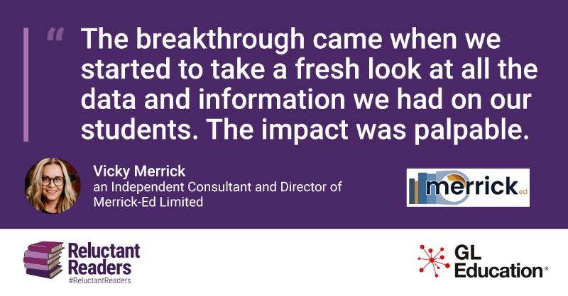 GL_Education's tweet photo. When there was an increase in challenging behaviour amongst a group of Year 9 (Grade 8) boys, @‌v_Merrick found that the cause of their frequent disruptions and unrest could be found, unexpectedly, in their reading scores. Find out more: