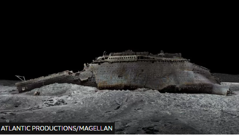 MayadeenEnglish's tweet photo. #Magellan Ltd and #AtlanticProductions, carried out a scan in 2022 using submersibles remotely operated by a team on board a specialized ship that spent more than 200 hours exploring the wreck's length and width.
#Titanic https://t.co/LdRpRs3pGU https://t.co/yIXArdIgnb
