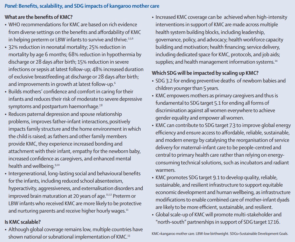 TheLancet's tweet image. Strategies to improve the care of premature or low birthweight infants are vital. One important strategy is kangaroo mother care (KMC)*, but it is underused.

WHO has issued a new Global Position Paper and Implementation Strategy as a result: hubs.li/Q01QkQNv0 /2