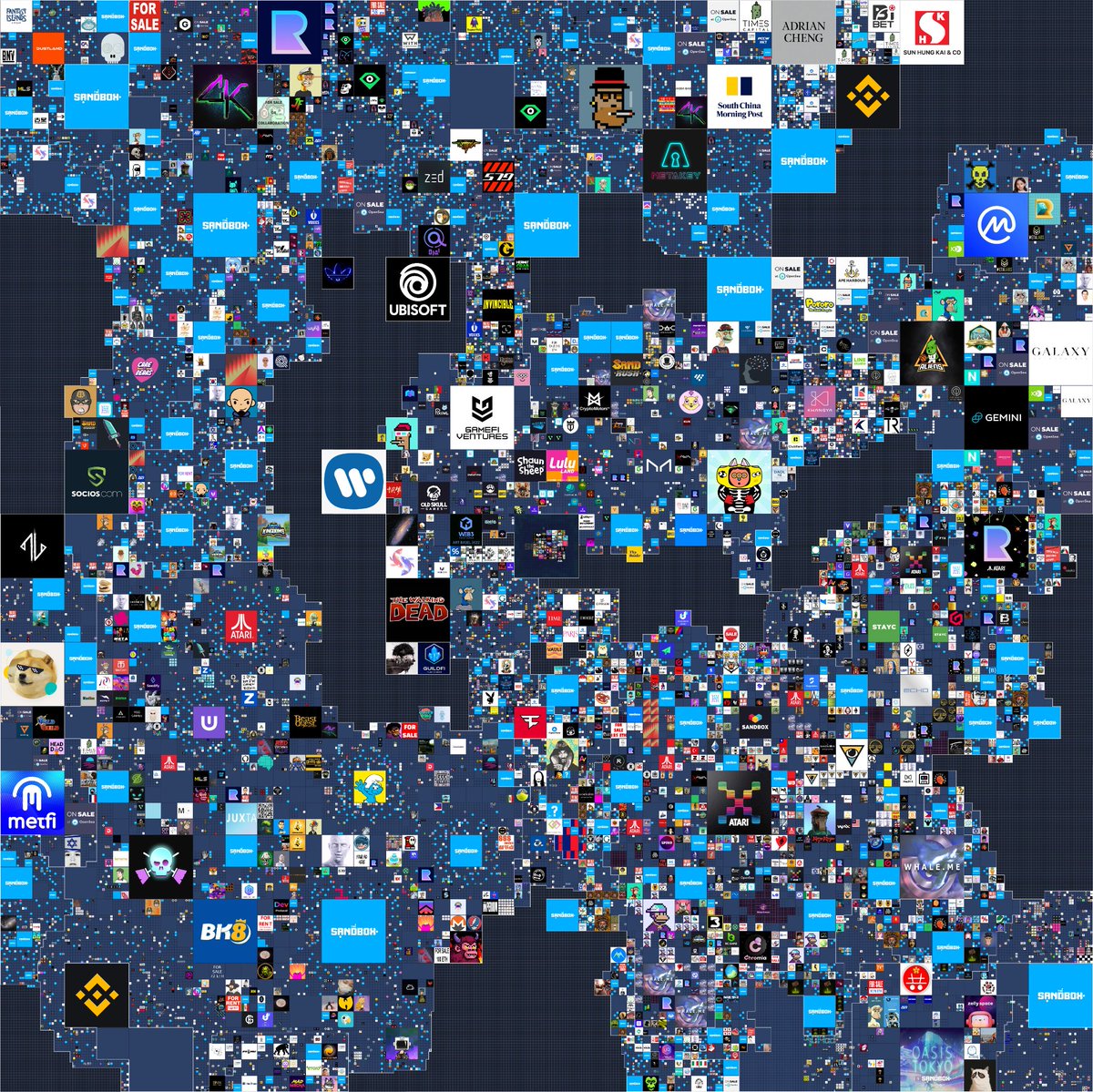 Say Hi 👋 to your new neighbors in the metaverse!

📸 The Sandbox LANDs Map (May 2023)