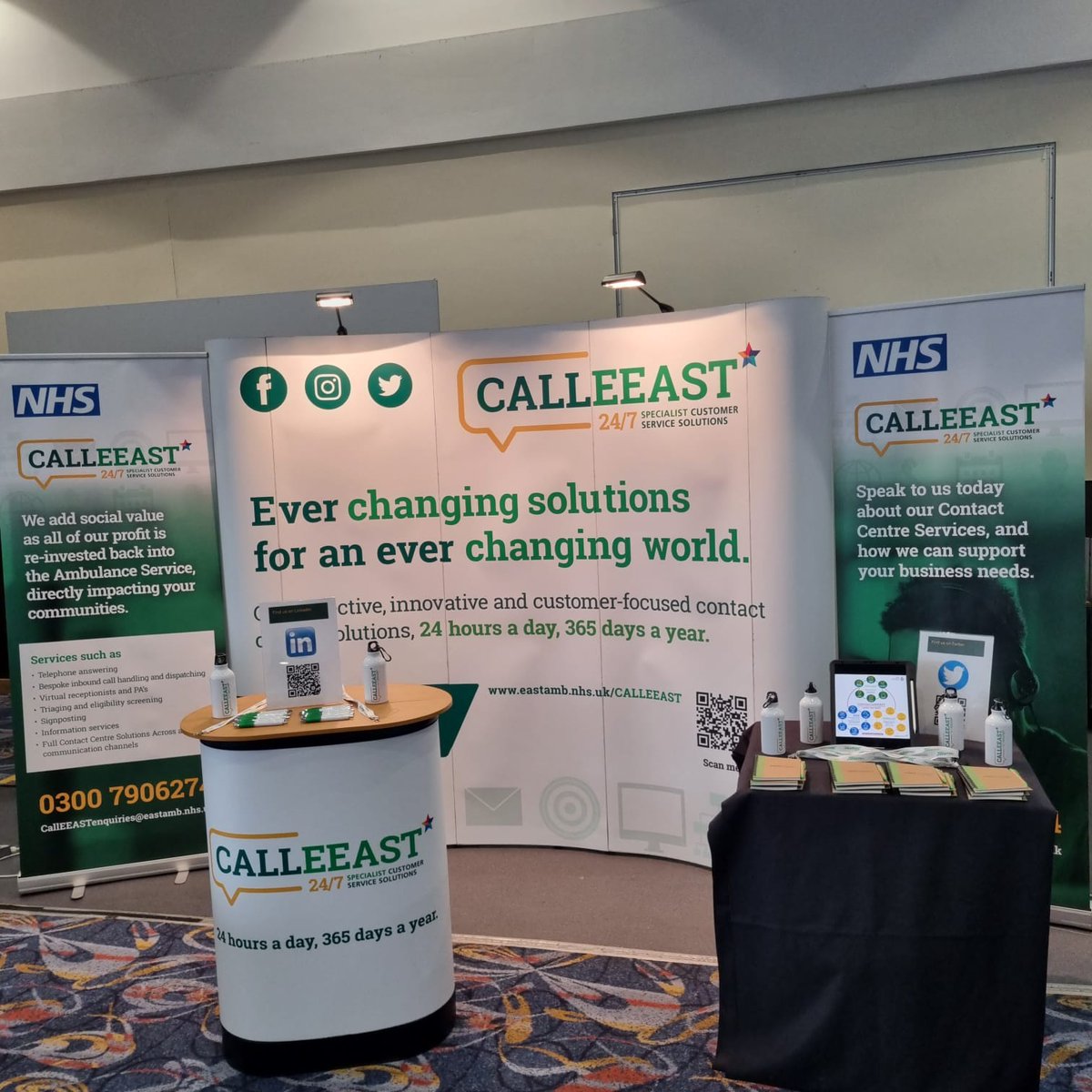 Good morning! We’re up bright and early this morning and all set up for NPAGs Theatre and Decon Exhibition looking forward to talking to all exhibitors and delegates today! #WeareCallEEAST #NPAG #CommercialEEAST #Synergy #Conference