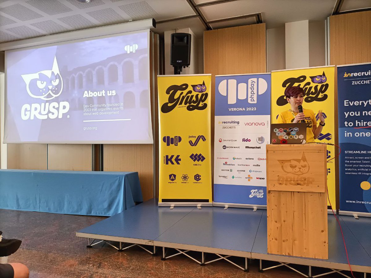 phpday's tweet photo. #phpday is about to begin! 🎉🤩
In a few moments, speakers will take the stage and share their knowledge and expertise with us. 

If you are attending online, prepare your questions and get typing in the chat box.

So sit back, relax, and get ready to level up your PHP skills! https://t.co/ojCDtLIpt0