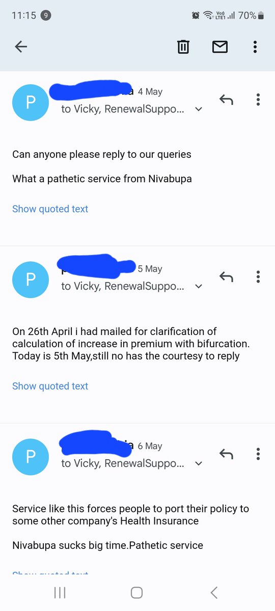 PinkseyD's tweet photo. Pathetic service frm @Niva_Bupa #till last year premium was 47k#during renewal,premium increased to 70k#on enquiry on 26th Apr to give bifurcation of such high increase in writing, till 16th May dey didn't reply back#finally we ported our policy to Care Insurance  @IRDA_OFICIAL https://t.co/TAvjtWwli2