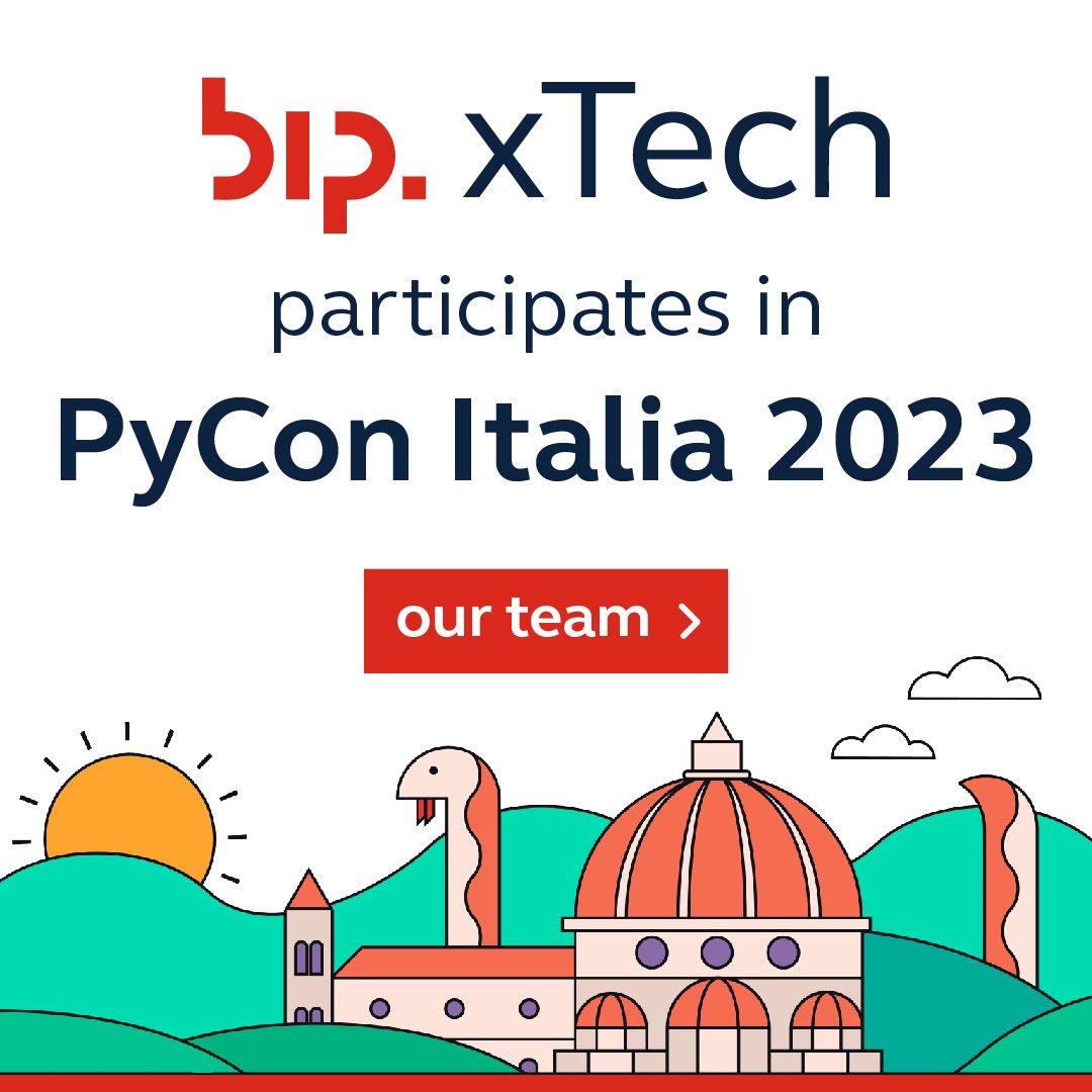 Bip_Group's tweet image. 💥Join us at @pyconit💥

#BIPxTech is #PyConIT2023 Sponsor and 10+ members of our #DataInsights &amp;amp; #AI team are looking forward to connecting with more #Python enthusiasts.
 
🌟 Let’s start the countdown to PyCon Italia!