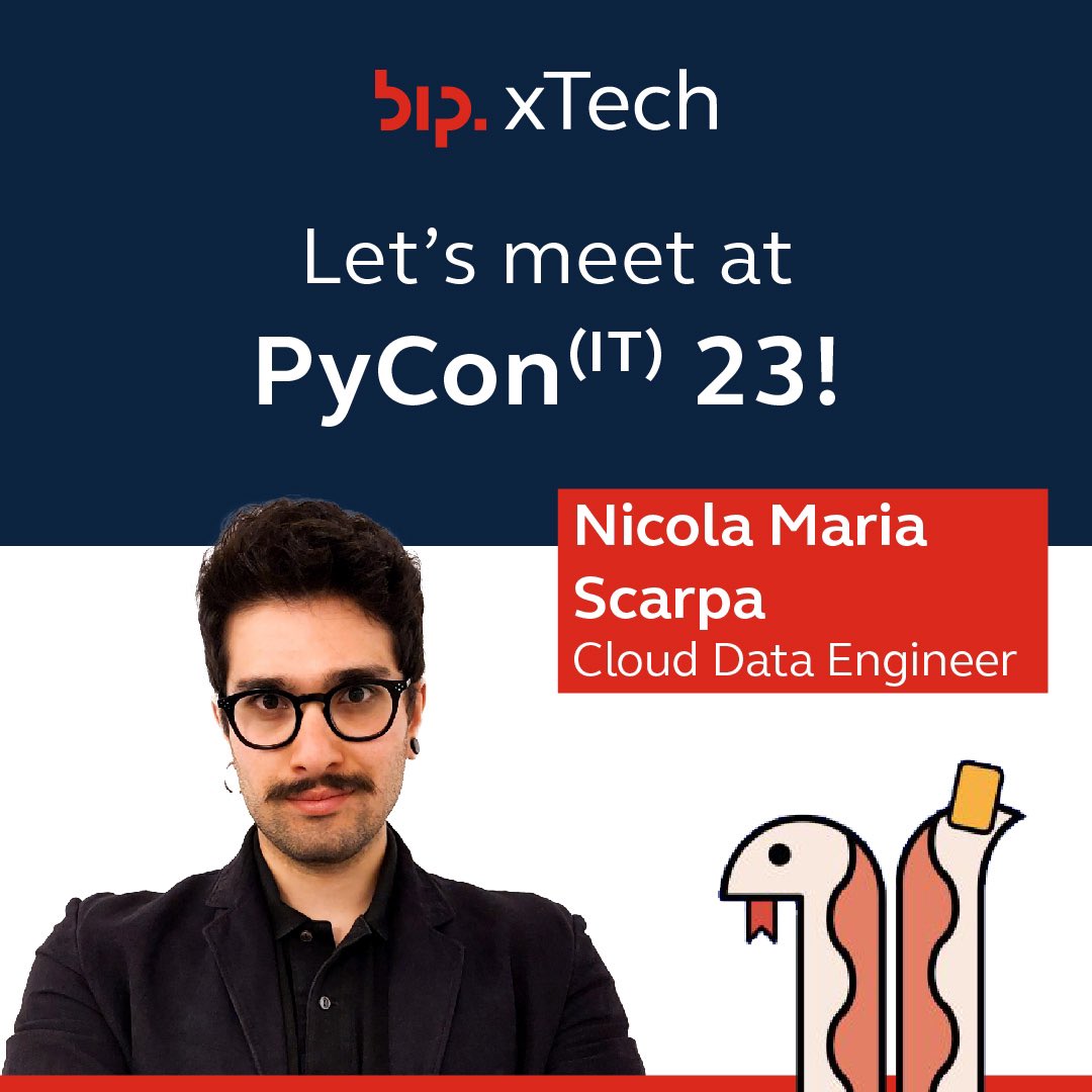 Bip_Group's tweet image. 💥Join us at @pyconit💥

#BIPxTech is #PyConIT2023 Sponsor and 10+ members of our #DataInsights &amp;amp; #AI team are looking forward to connecting with more #Python enthusiasts.
 
🌟 Let’s start the countdown to PyCon Italia!
