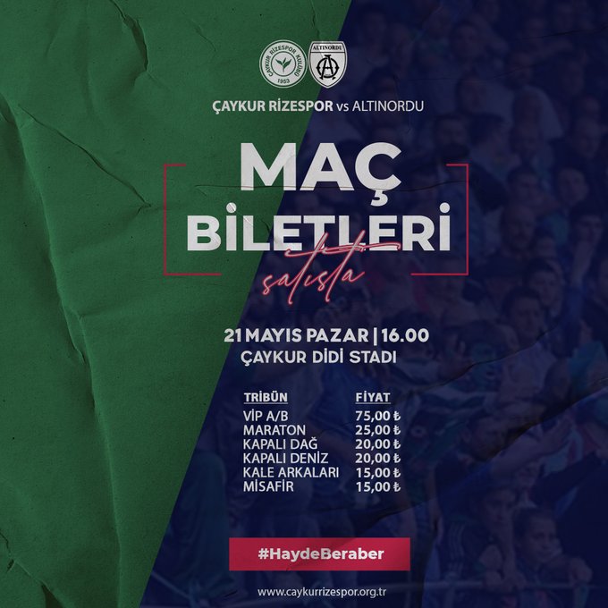 Çaykur Rizespor, das am Sonntag, 21. Mai 2023, in der letzten Woche ...