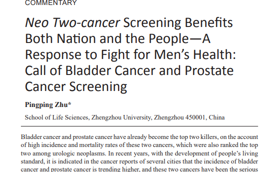 Cancer_Whioce's tweet photo. 📌#HighlyAccessedPaper "Neo Two-cancer Screening Benefits Both Nation and the People—A Response to Fight for Men’s Health: Call of Bladder Cancer and Prostate Cancer Screening"
By:Pingping Zhu
👉https://t.co/jun2oqeKOk
#Two-cancer #Bladder #Cancer #screening https://t.co/GWQXeuCznR