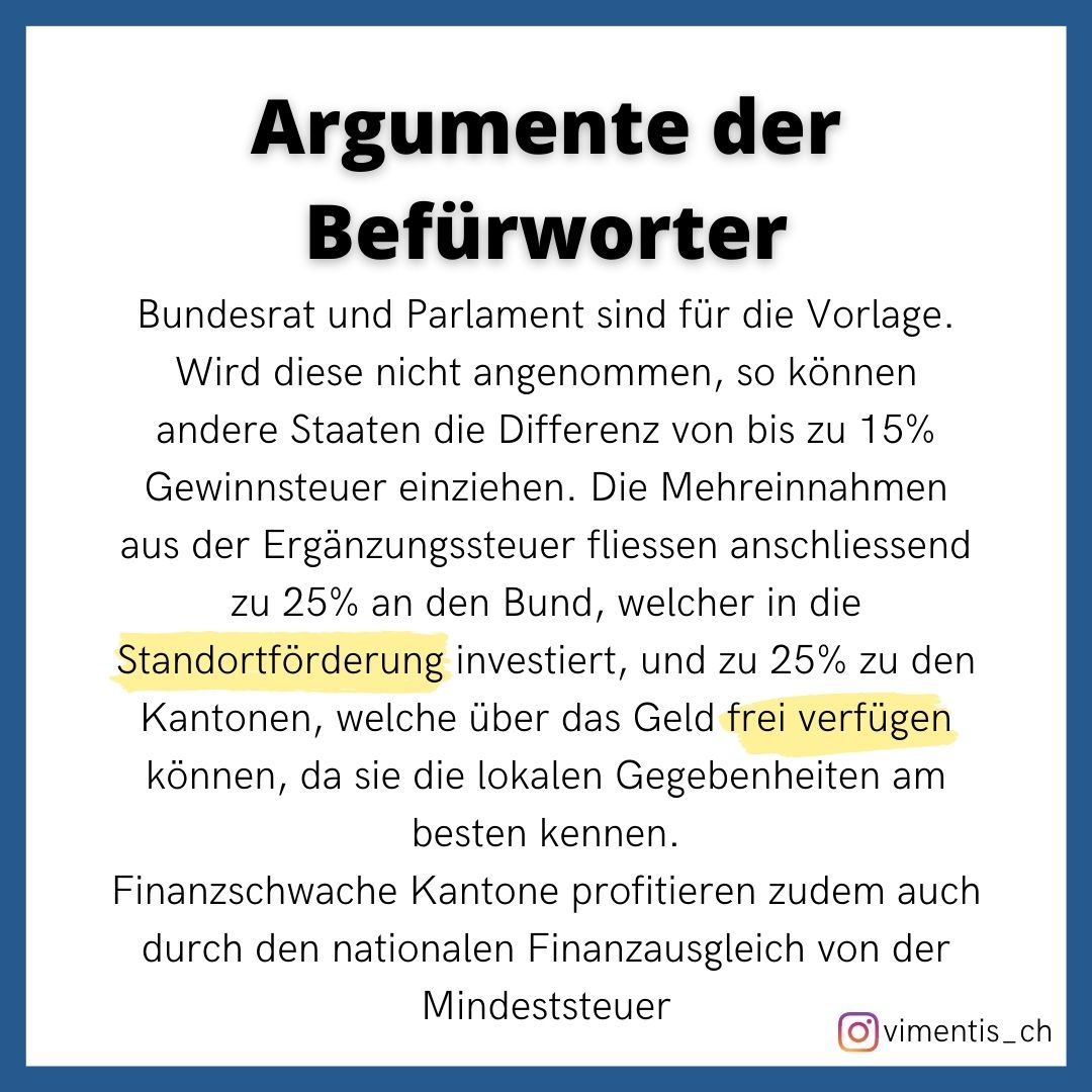 Vimentis's tweet photo. Debattiert wird bei der Vorlage zur OECD-Mindeststeuer vor allem über die Verteilung der Steuereinnahmen zwischen Bund und Kantonen. Was ist Deine Meinung zur Mindeststeuer-Abstimmung?
🔗 Zum ganzen Artikel: https://t.co/bHDu9mjvq5 https://t.co/SGeL1ZkkmI