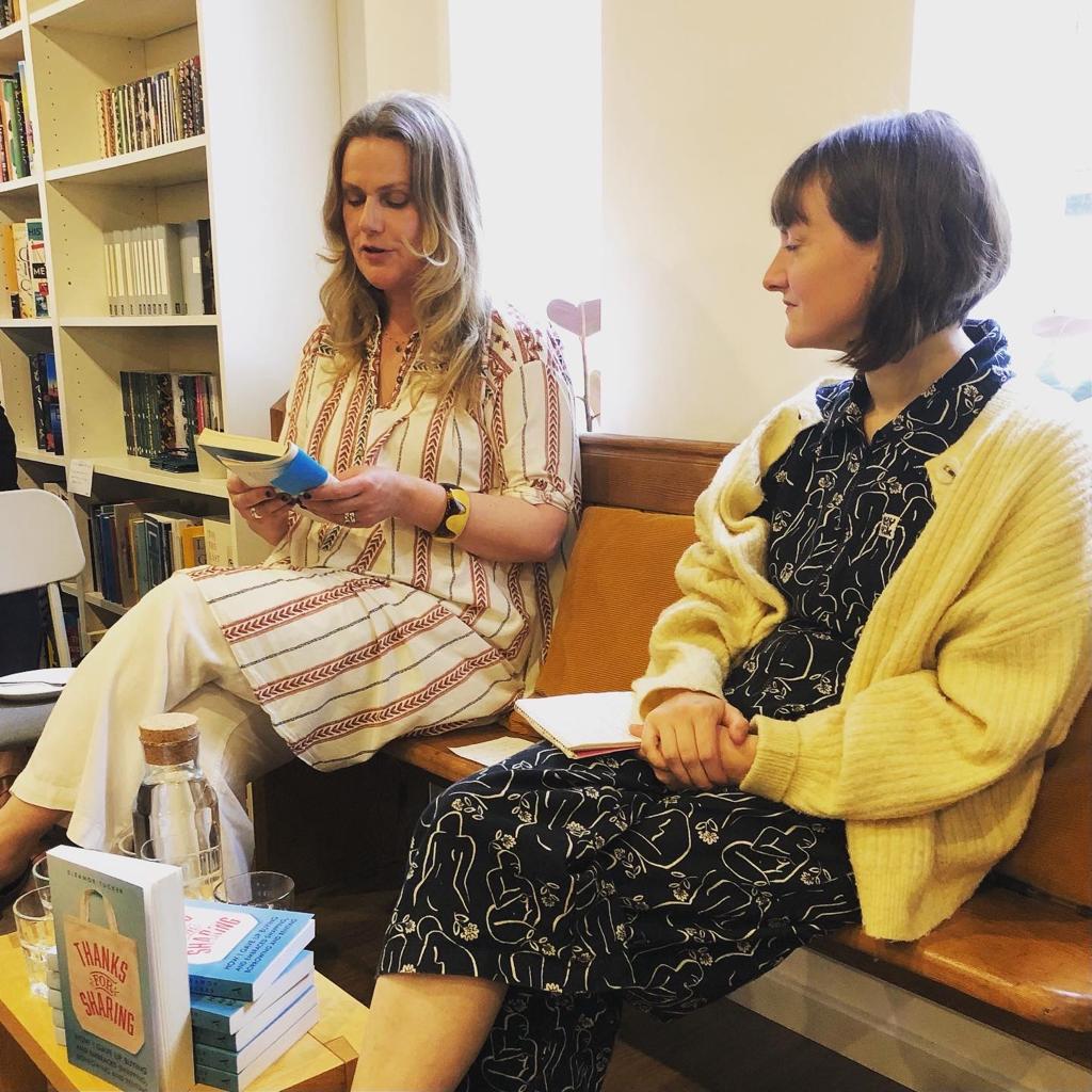 What a fab evening... Thanks so much for the warm welcome, @CollectedDurham. I was in conversation with @MimSkinner, author of Living Together and founding director of @REfUSE_cic, and talked to a packed shop about Thanks for Sharing. 😍 #Durham #LoveDurham #newbooks #bookevents